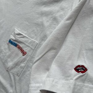 Chrome Hearts USA Scroll Logo Pocket T-shirt Matty Boy White
